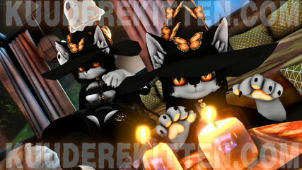 Lucky Halloween Cat by KuudereKitten